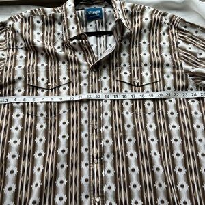 Wrangler Men's Brown Patterned Shirt